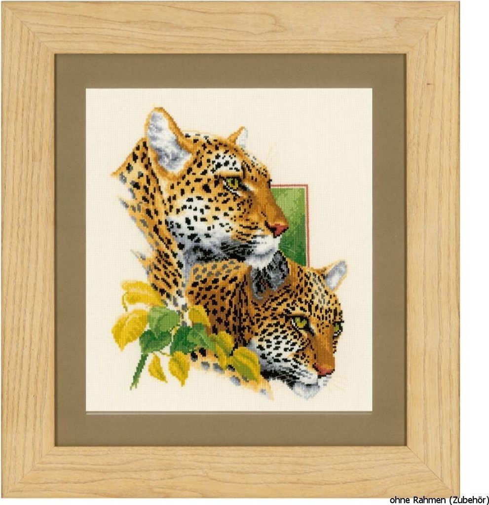 Vervaco Stickpackung Zählmuster "2 Leoparden"