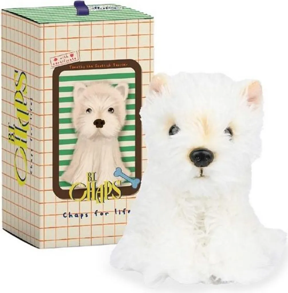 Idée cadeau peluche chien Scottish Terrier 17 cm en coffret élégant