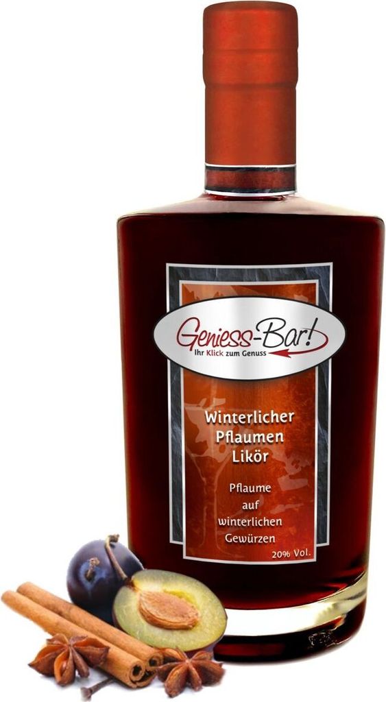 Winterlicher Pflaumen Likör 0,35L aromatisch saftig & lecker 20% Vol.