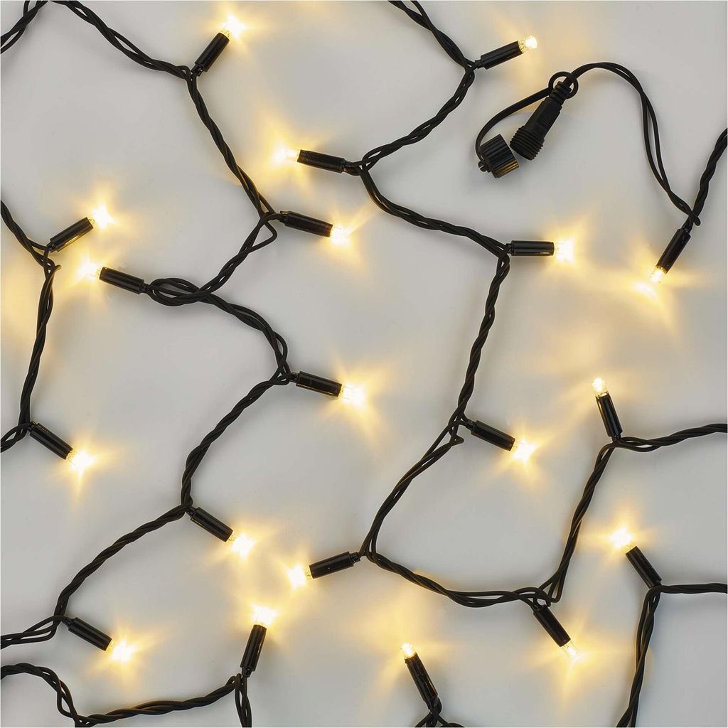 EMOS Connect System 10m Lichterkette Profi, robust mit 100 LEDs, Teil C (ohne Anschlusskabel und Adapter), IP44 Innen/Außen, Warmweiß, schwarz, D...