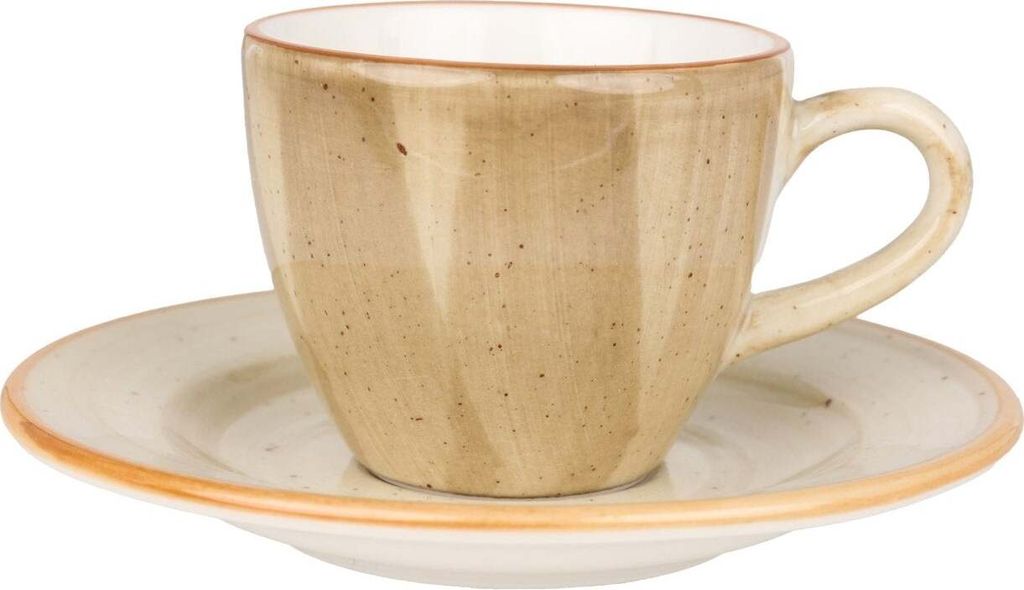 Bonna Aura Terrain - Espressotassen und Untertasse - 80 cc - Porcelain - 6er set