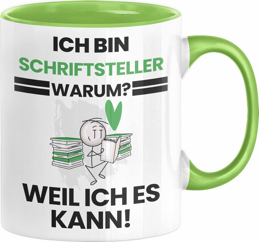 Schriftsteller Geschenk Tasse Lustiger Spruch Ich Bin Schriftsteller Warum Weil Ich Es Kann Geschenkidee Bester Schriftsteller Geburtstag Kaffee-Be...