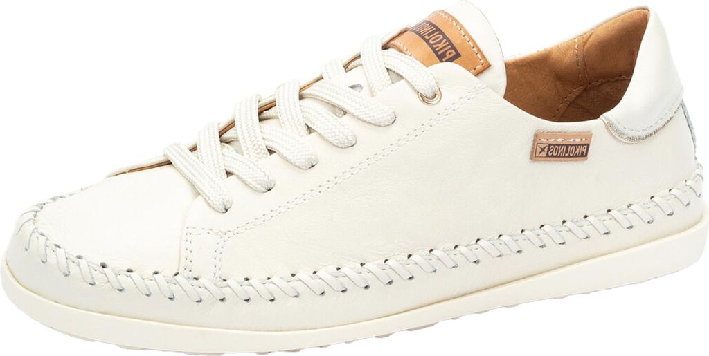 Pikolinos Damen Sneaker Schnürung Leder Ziernaht Halbschuhe Soller W8B-6531, Größe:41 EU, Farbe:Weiß