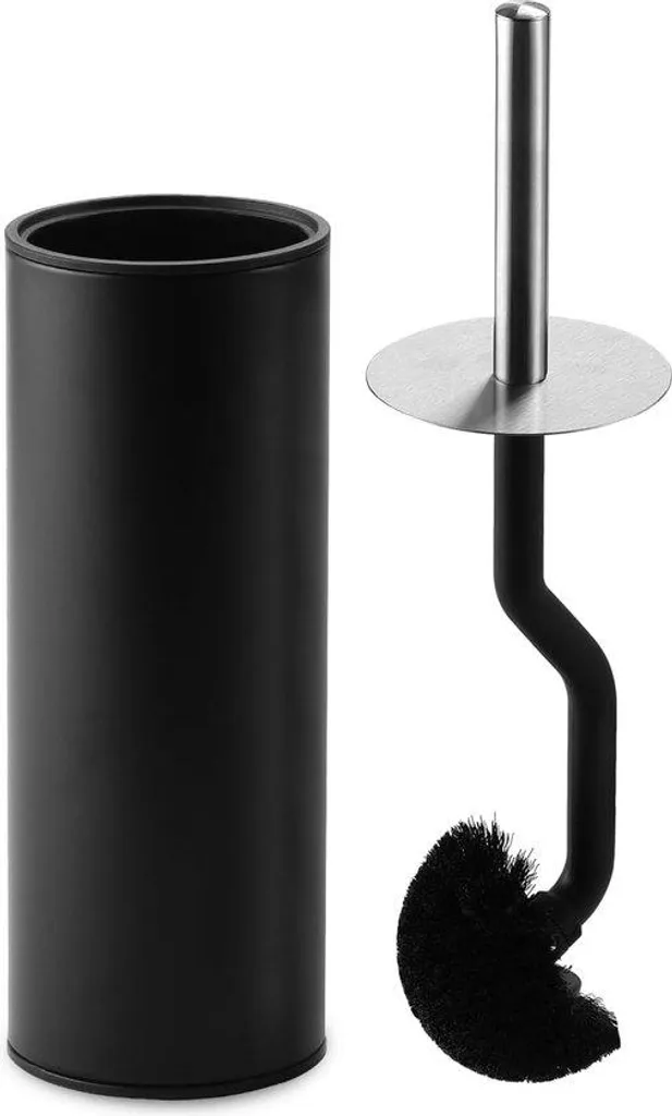 Brosse de toilettes noire Effizient avec pare-éclaboussures intégré
