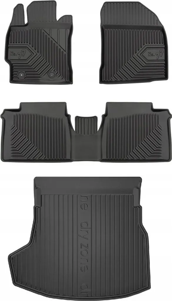 Tappetini In Gomma Per Nissan Note I E11 (2006-2012), 2 Pezzi Anteriori Con Bordo Alto 15 Mm - 2