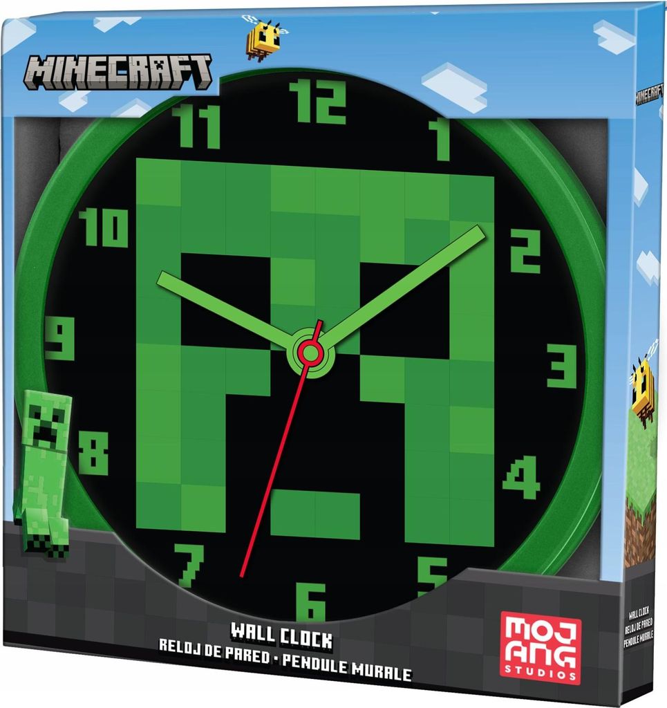 Mojang Studios Zegar Ścienny Minecraft – Oficjalny Produkt Zdjęcie produktu 