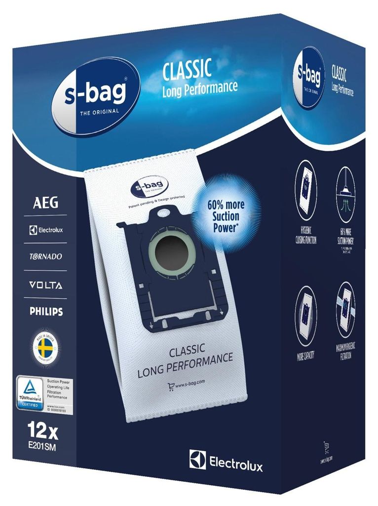 Electrolux AEG Philips 12x S-bag E201SM sacchi microfibra Immagine del prodotto 