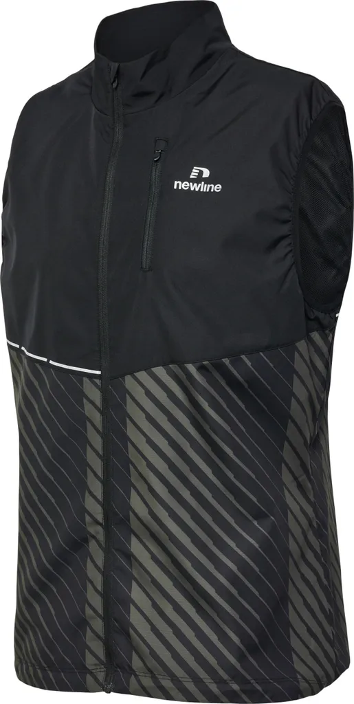 Gilet de running hummel nwlPACE noir et beluga imprimé AOP en taille XL