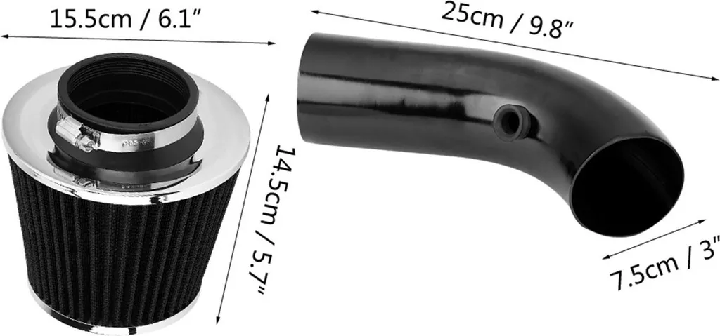 Admission d'Air Froid 76mm Noire pour Éviter la Surchauffe Moteur - 3