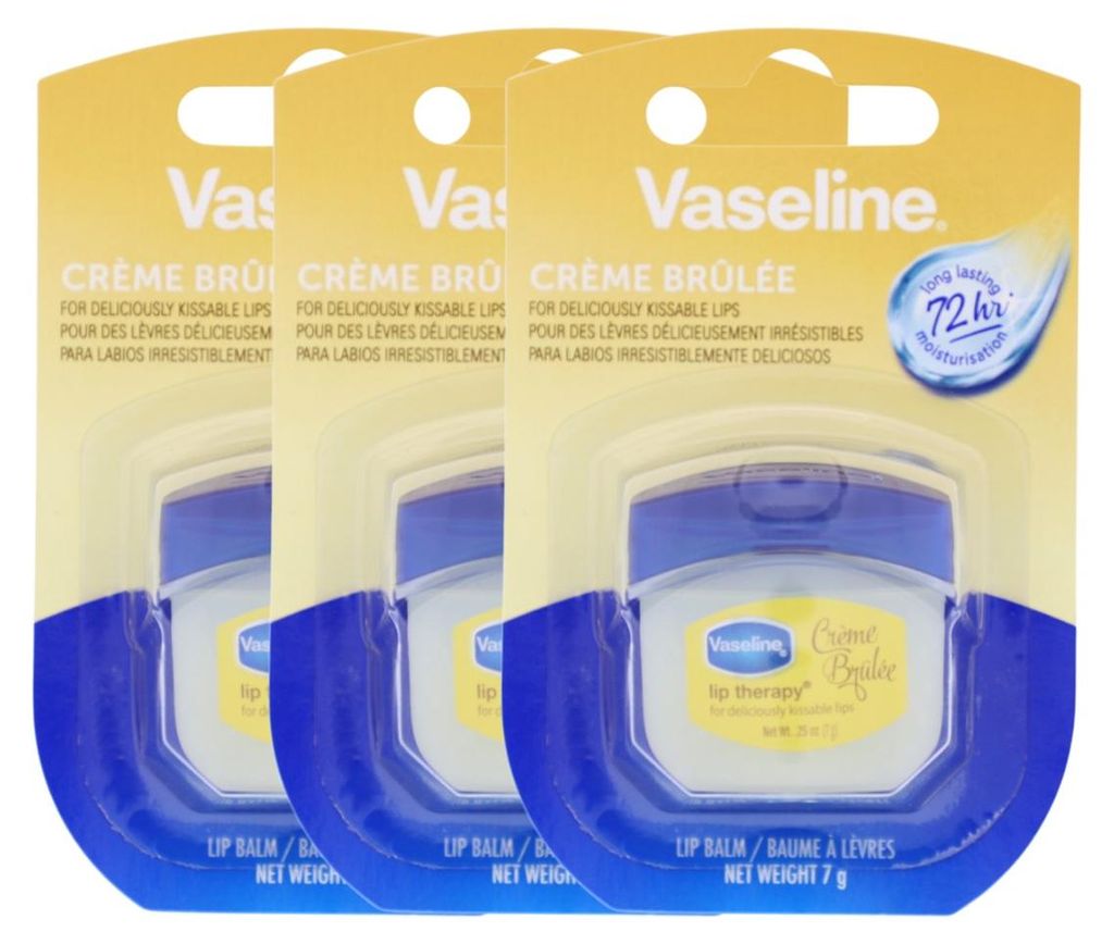 3x Vaseline Lip Therapy Creme Brulee Lippenpflege je 7g feuchtigkeitsspendend und heilend
