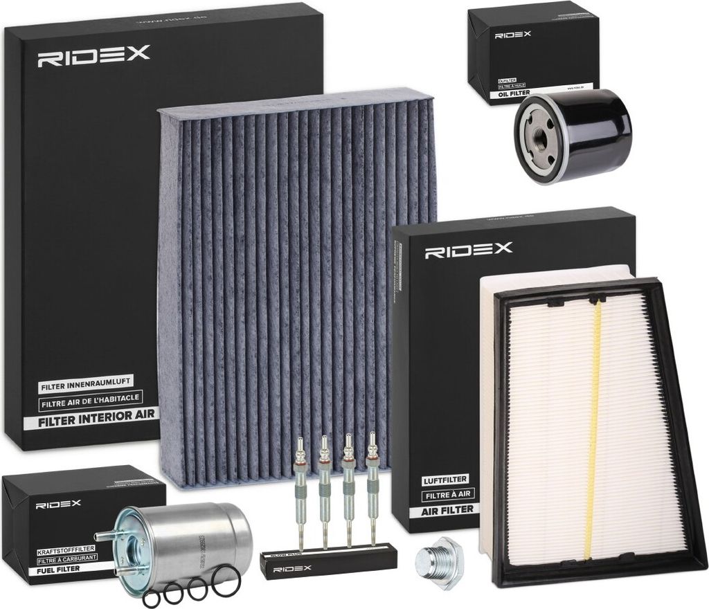 RIDEX Inspektionspaket Filterset für RENAULT Scénic III (JZ0/1) GRAND SCÉNIC III (JZ0/1)