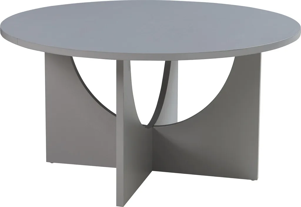 Table de salon ronde grise 80cm modèle Rindal au style nordique épuré