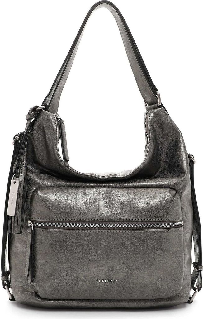 SURI FREY Schultertasche Rucksack Carly Shoulderbag Backpack Darksilver grau