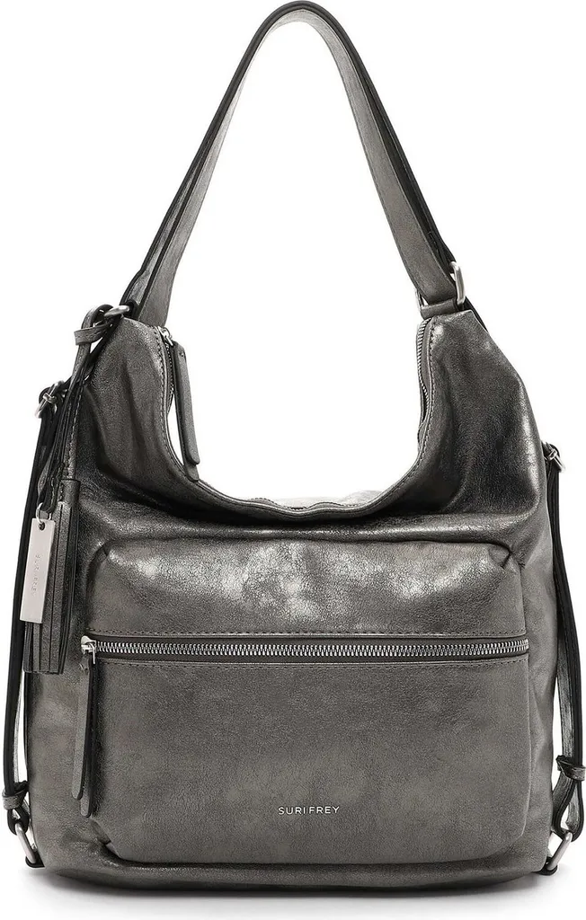 SURI FREY Carly Sac à épaule et Sac à dos Darksilver Gris Métallisé