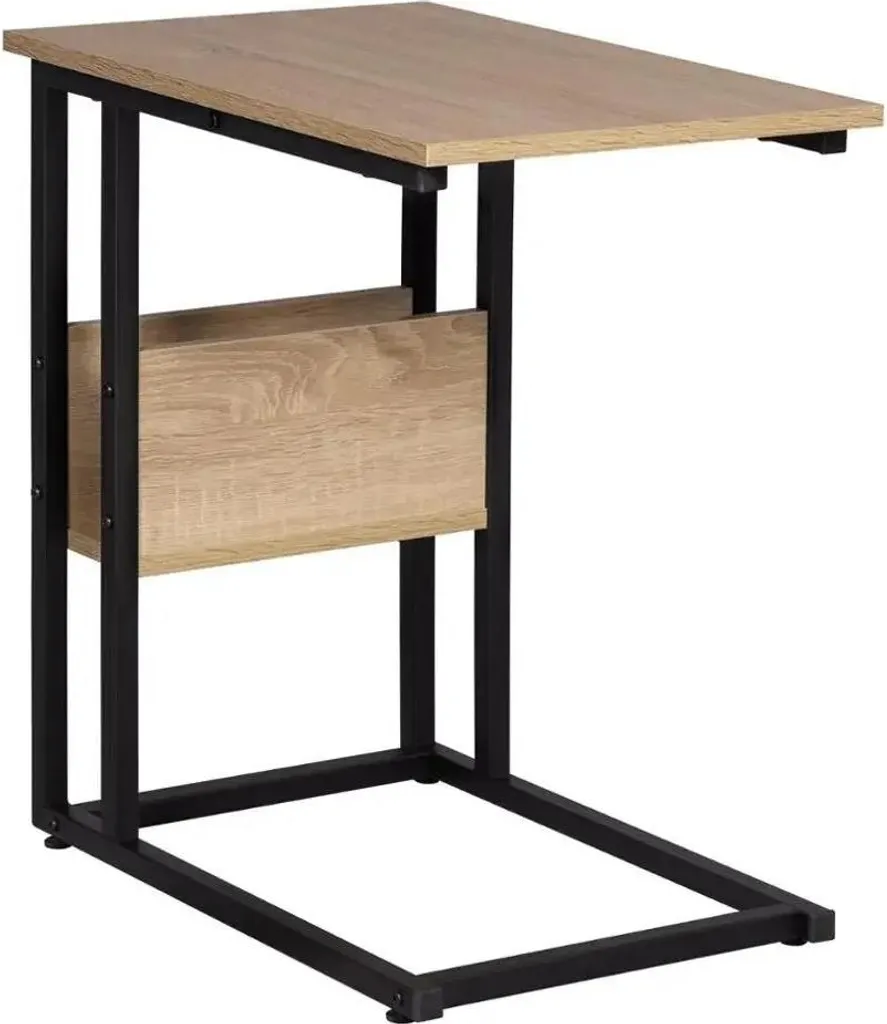 Table de lit portable en C chêne clair idéale pour télétravail et café