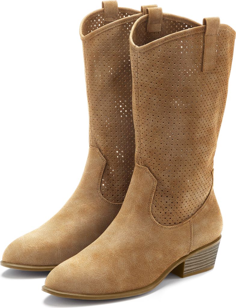 LASCANA Westernstiefel camelfarben Größe 39