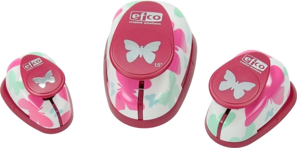 efco Design Stanzer Set Schmetterling 2 1,6 cm / 2,5 cm / 3,8 cm