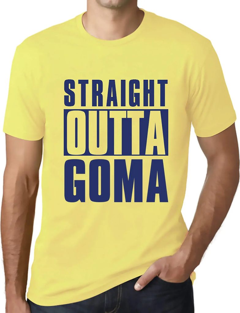Herren Grafik T-Shirt Direkt aus dem Goma – Straight Outta Goma – Öko-Verantwortlich Vintage Jahrgang Kurzarm Lustige Druck Geburtstag Geschen...