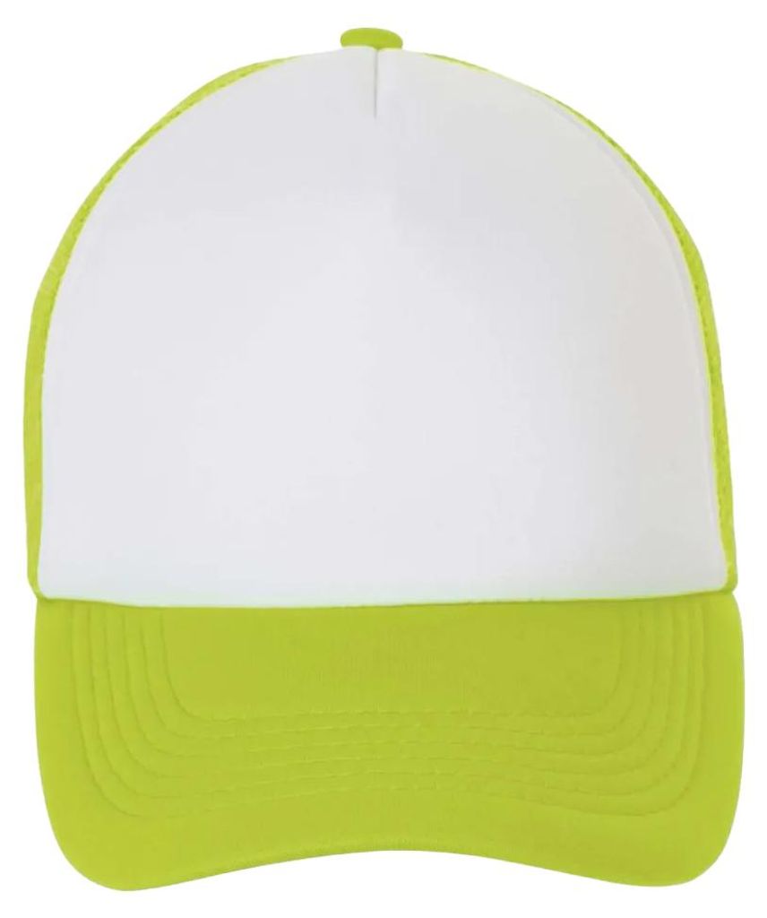 SOLS - "Bubble" Baseball-Mütze LT1174 (Einheitsgröße) (Weiß/Neon-Grün)