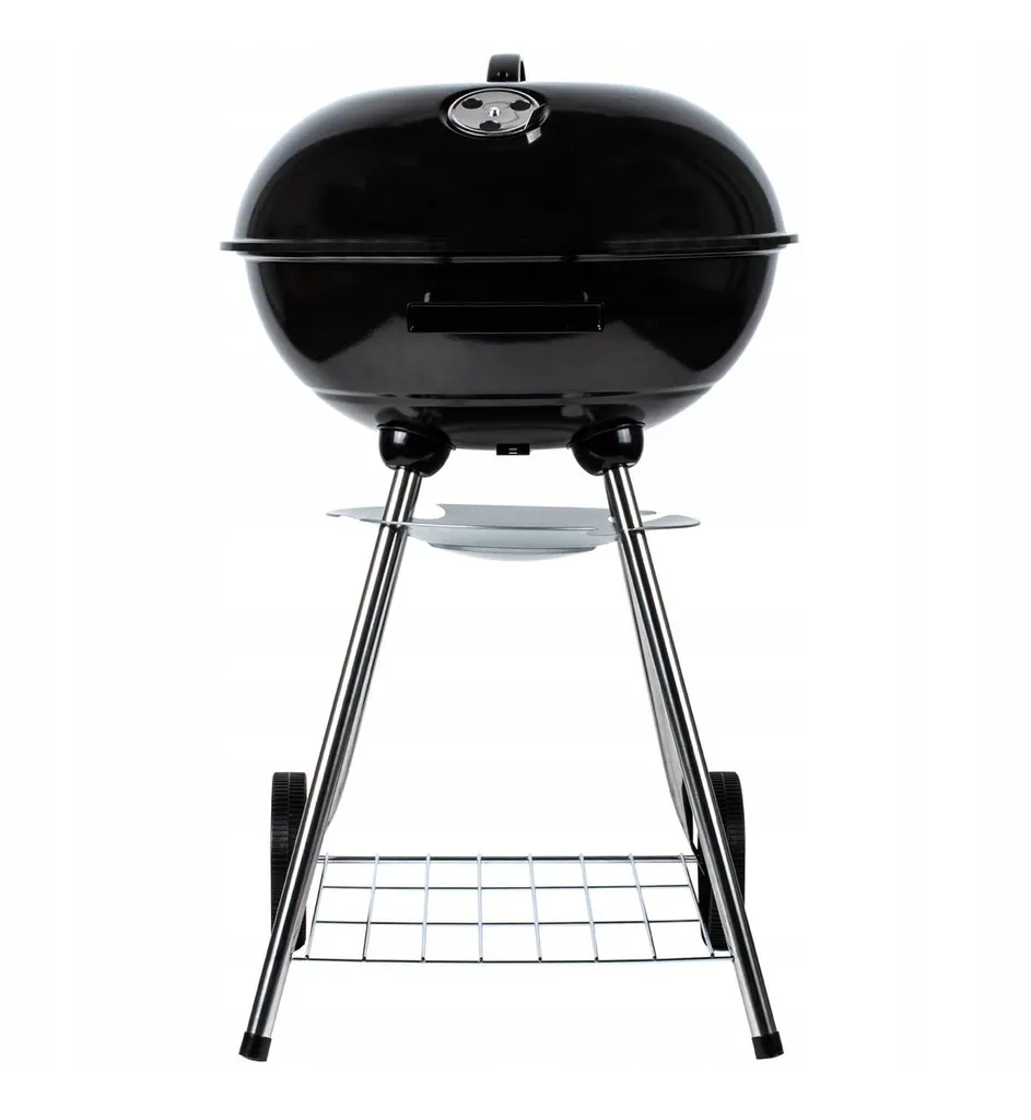 Barbecue au charbon de bois 43cm mobile : grillades tendres sous cloche