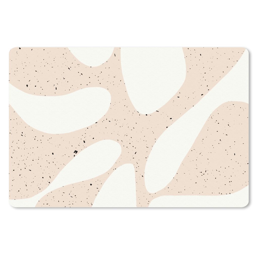 MuchoWow Schreibtischunterlage Pflanzen - Abstrakt - Rosa - Pastell 60x40 cm - XXL Mauspad - Großes Mauspad