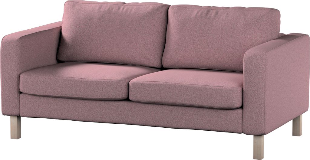 Dekoria Bezug für Karlstad 2-Sitzer Sofa nicht ausklappbar, schwarz--rosa, Sofahusse, Karlstad 2-Sitzer