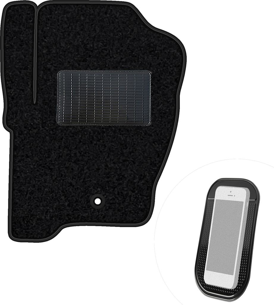 moto-MOLTICO Fahrer Fußmatte Auto Velours Fahrerseite Autoteppiche Schwarz Fahrermatte 1-teilig passend für Range Rover Sport I 2005-2012