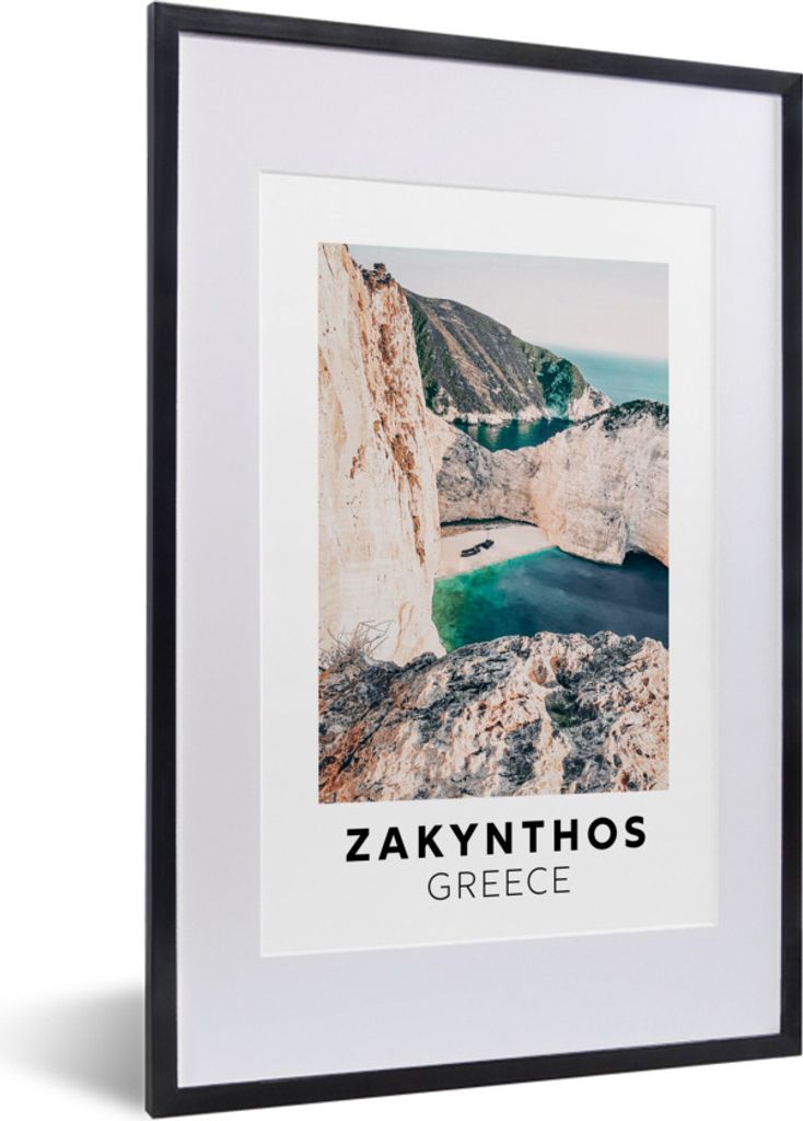 MuchoWow® Gerahmtes Poster Griechenland - Insel - Natur Produktbild 