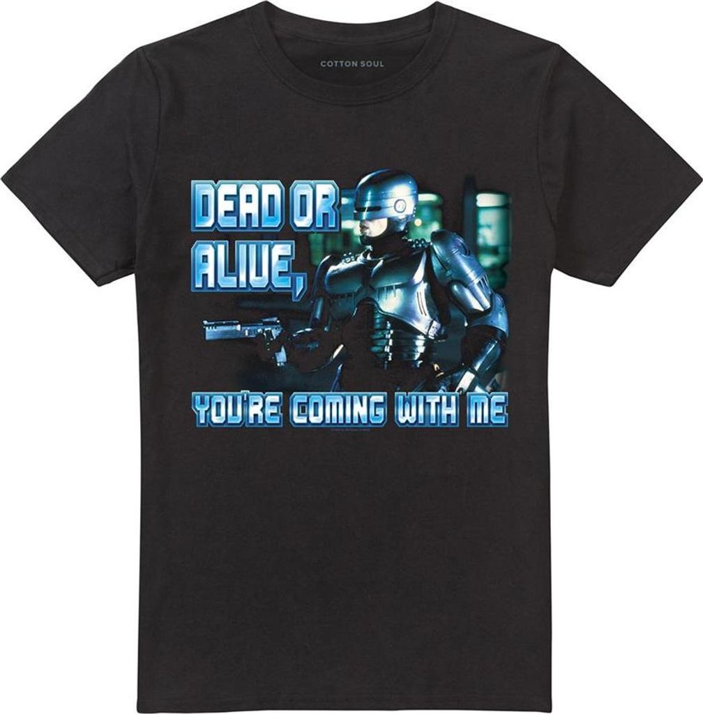 Robocop - "Dead Or Alive" T-Shirt für Herren/Damen Uni TV26173 (3XL) (Schwarz)