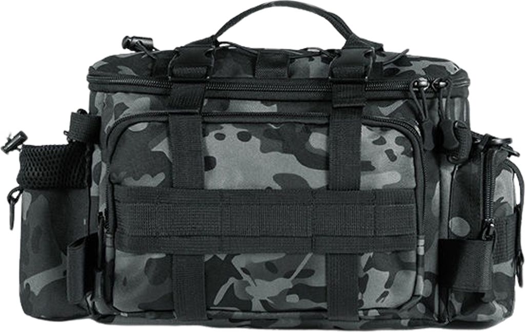 Angelausrüstungstasche mit großer Kapazität, wasserdichtes Oxford-Gewebe, mehrere Taschen, tragbarer Organizer für Angelzubehör, Taillen-Schul...