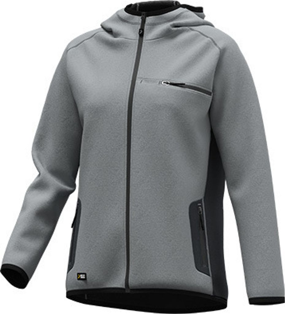 Safety Jogger Arbeits Kapuzenpullover Damen Oak Sweatjacke mit Reißverschluss, Fleecejacke grau Gr. S