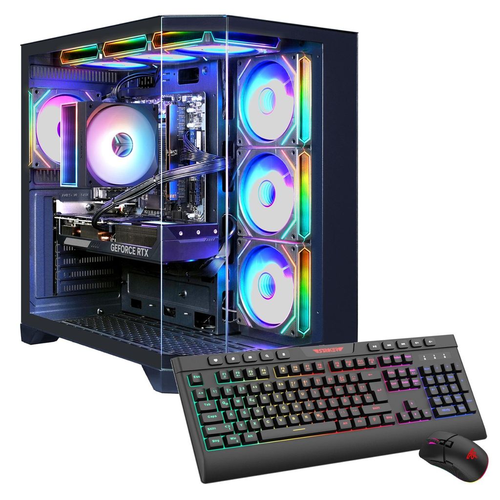GAMEMAX Gaming-PC HYPE-A BK 7754 Ryzen 5 9600X 32GB DDR5 RAM 1TB SSD RTX 5070Ti Windows 11