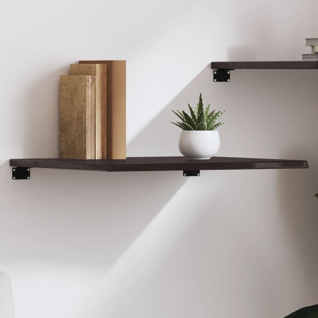 Wandregal Dunkelgrau 60x50x2 cm Massivholz Eiche Behandelt , Wandregale Design 2024