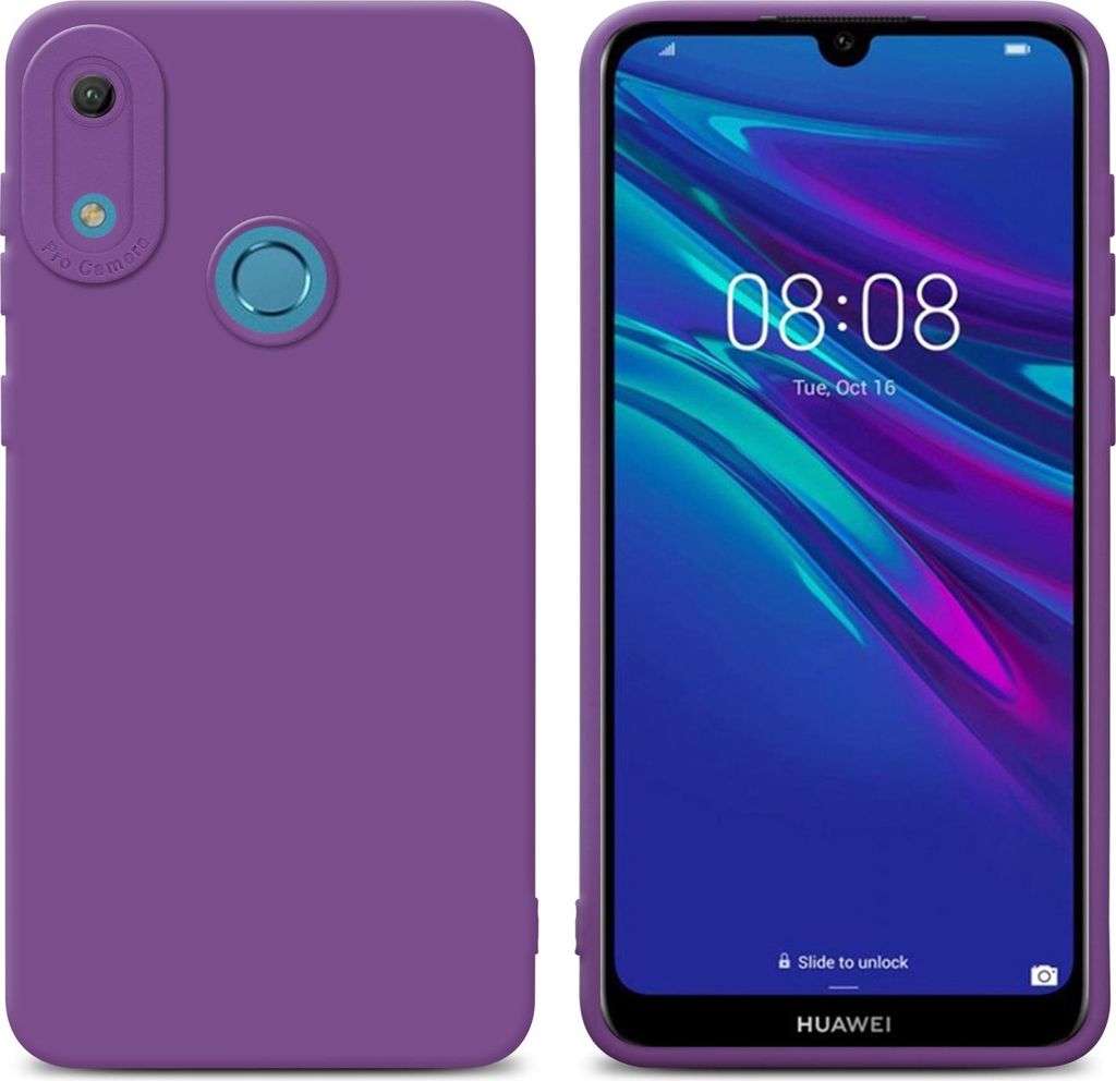 Cadorabo Hülle für Huawei Y6 2019 Schutz Hülle in Lila TPU Silikon Etui Case Handyhülle
