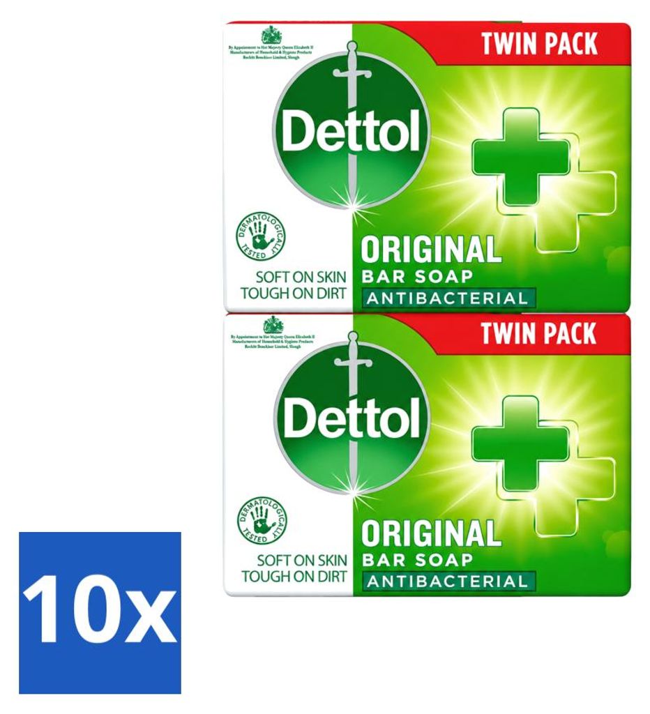 10 x Dettol zeepstukken - Original - Antibacterieel - 100g Productafbeelding 