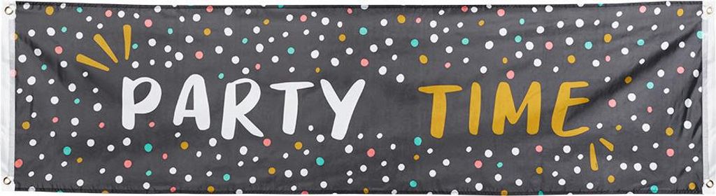 Polyester Banner 'Party Time' (50 x 180 cm) Produktbild 
