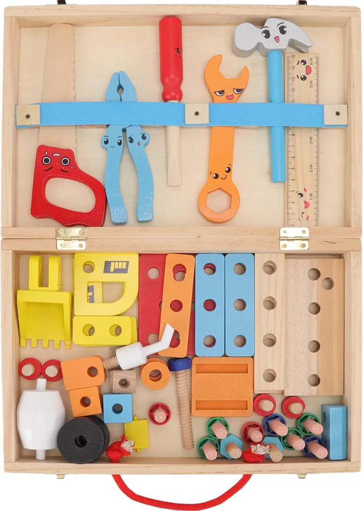 Boîte à outils bois - Finition soignée et puzzle de construction créatif - 3