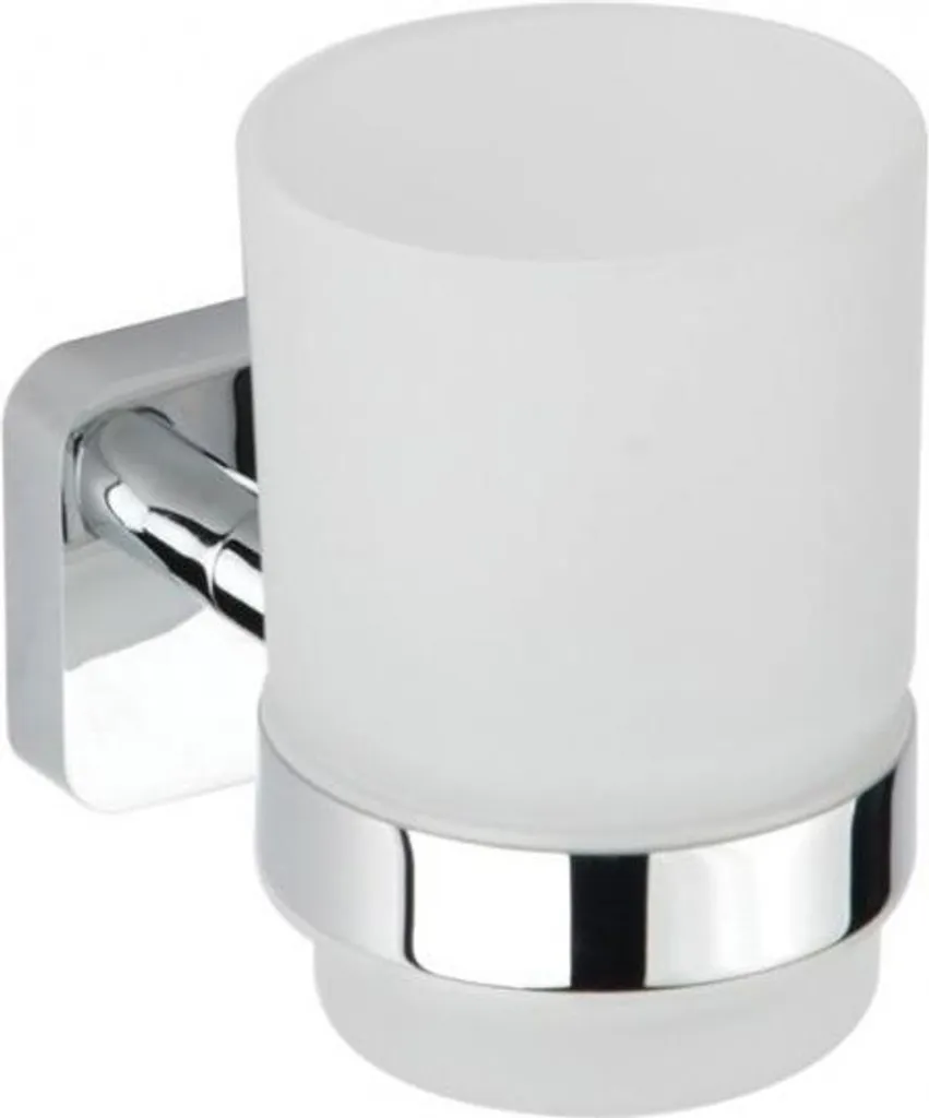 Portabicchieri TASI Bemeta in Ottone Cromato e Vetro | Accessori Bagno