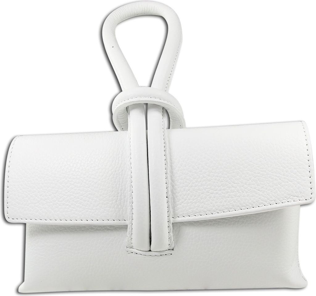 Toscanto Leder Tasche Abendtasche Umhängetasche weiß OTT834AW