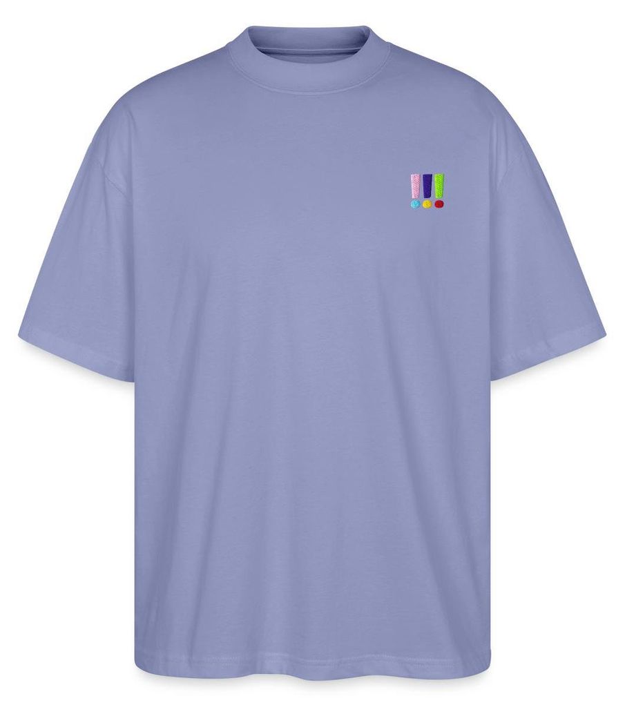 Spreadshirt Die Drei Ausrufezeichen Logo Stick Oversize Uni T-Shirt, XXL, Violett