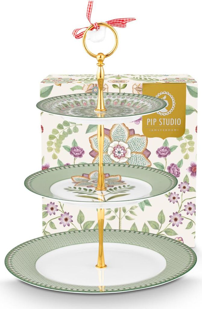 PIP STUDIO Lily&Lotus Light Green Etagere 3tlg