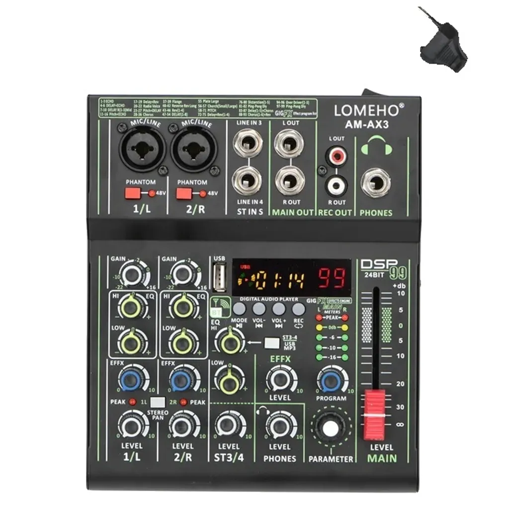 Mixeur audio 4 canaux portable : éliminez les bruits et saturez moins