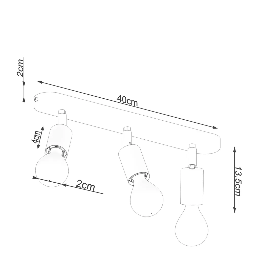 PLAFON SORENO 3 E27 Lampada da soffitto nera LUMILO - 5