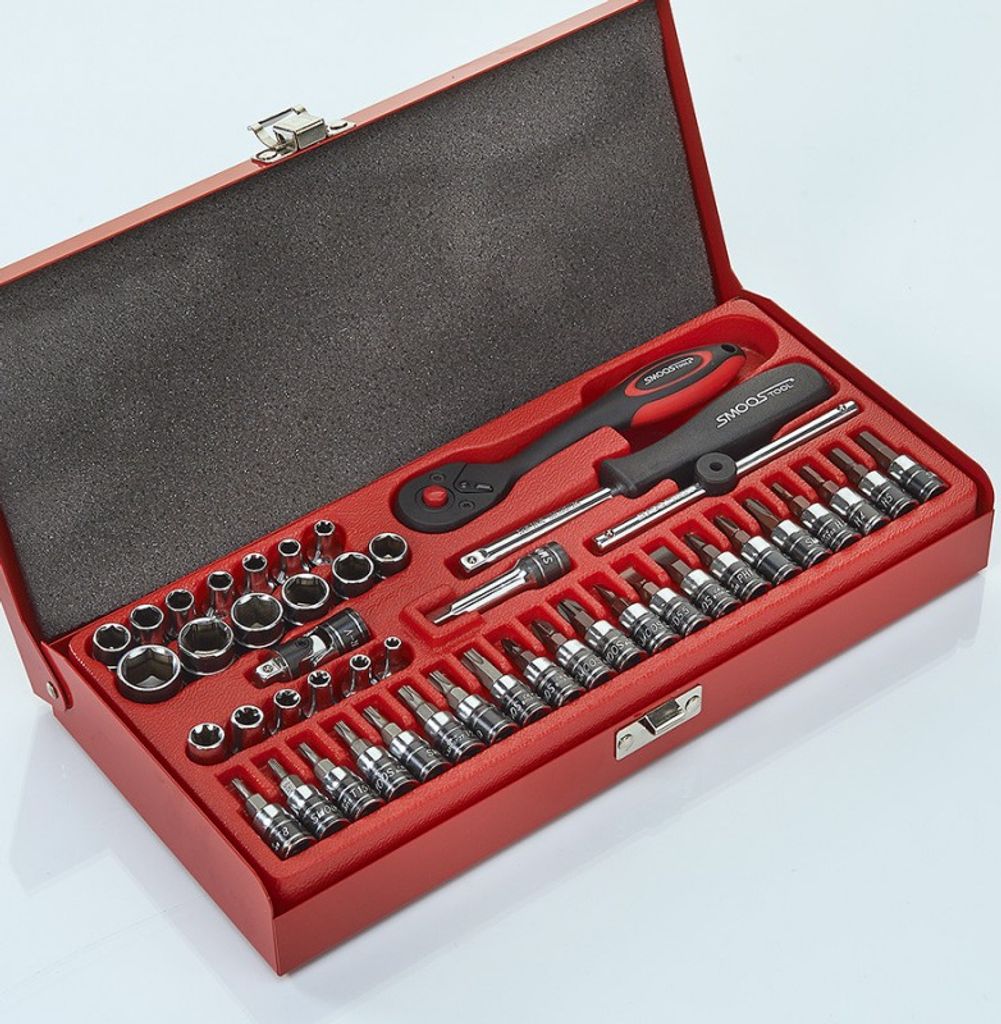 45-teiliger Steckschlüsselsatz 1/4" (SAE) - Smoos
