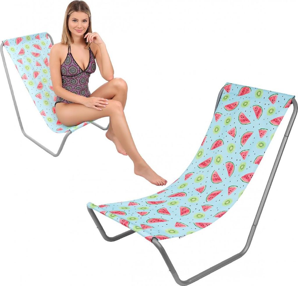 Składany leżak ogrodowy i plażowy z torbą - FRUIT MELON - Zdjęcie produktu 