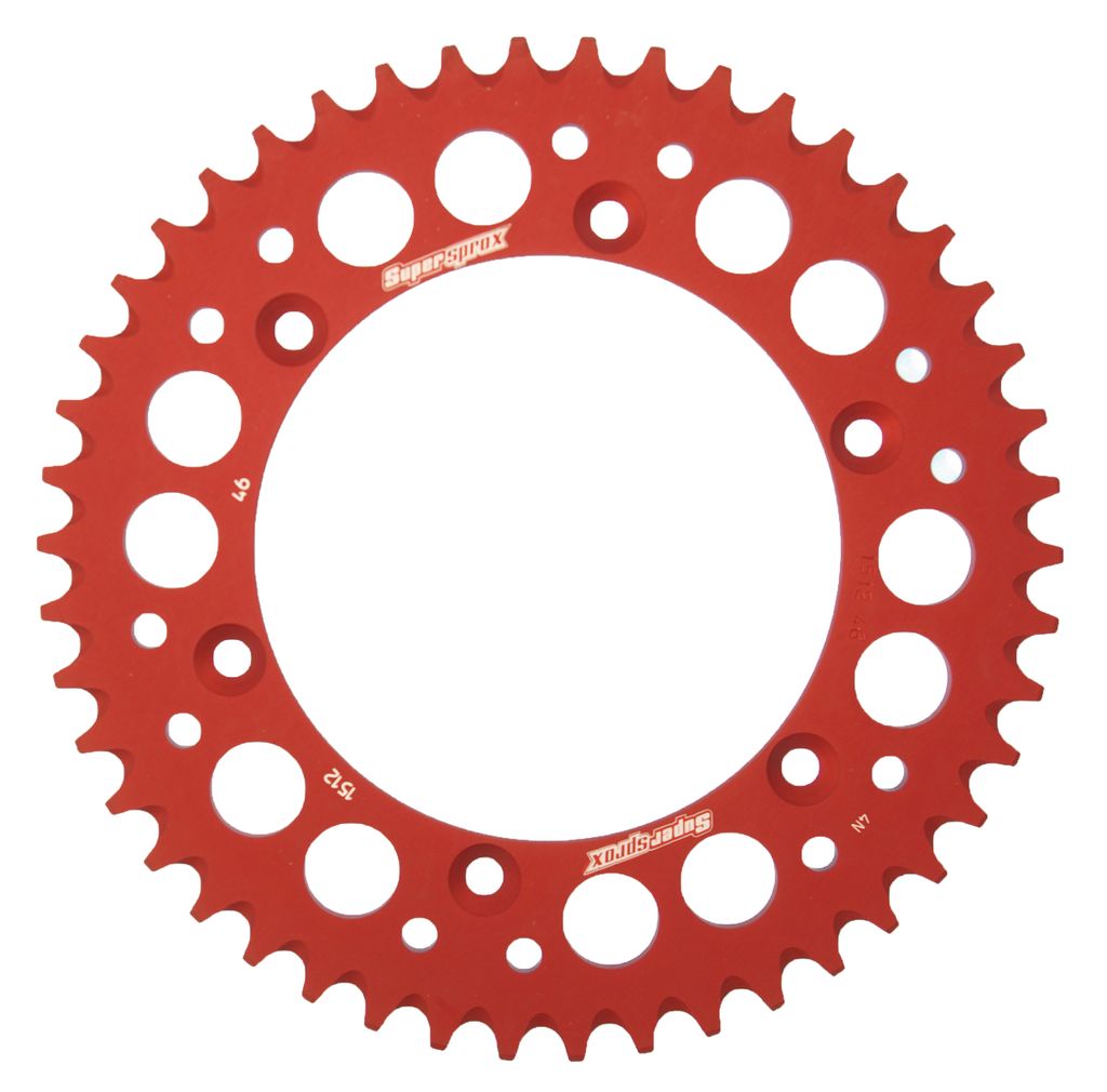 Alu-Kettenrad Supersprox 520 - 46Z (rot) RAL-1512:46-RED|ID 136,0 LK 156,0 6-Loch