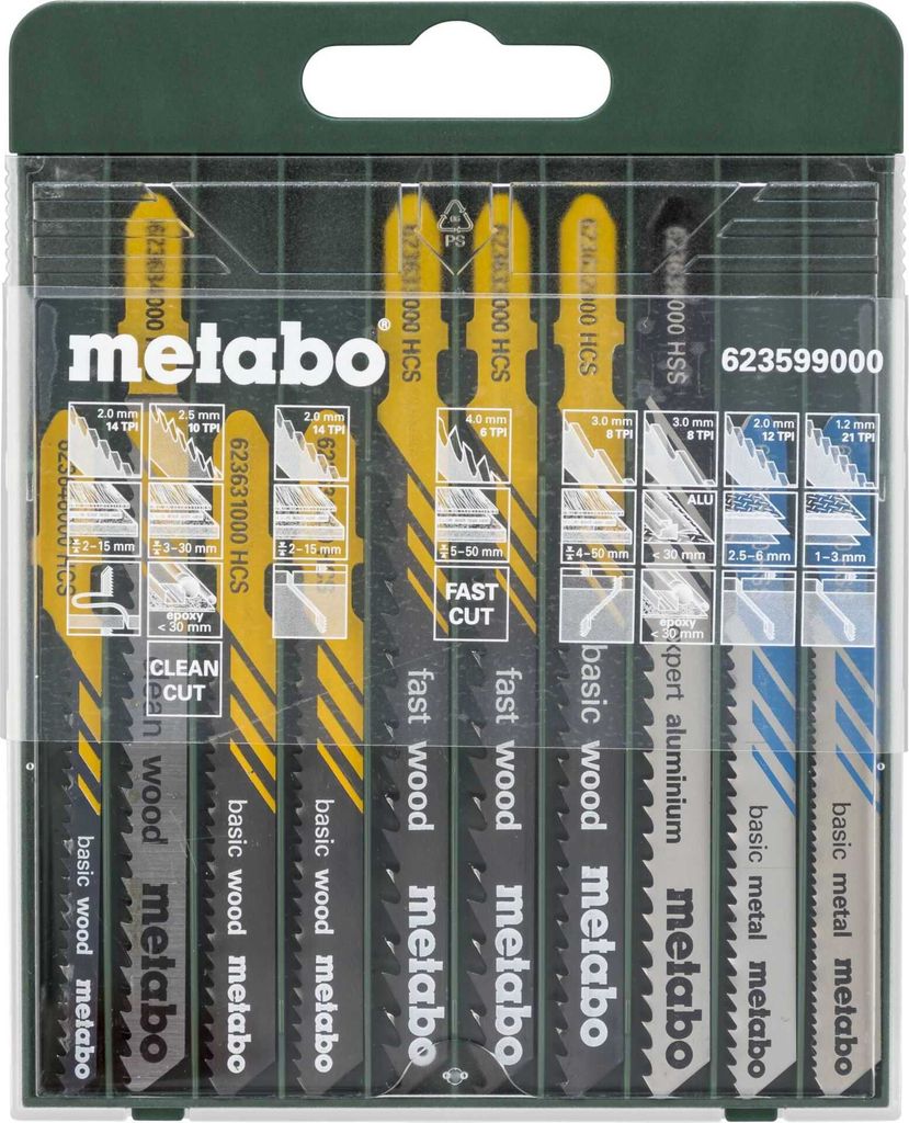 Assortimento di lame per seghetti alternativi Metabo 10 Immagine del prodotto 