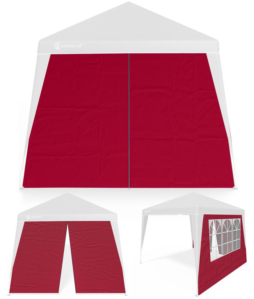 CASARIA 2x Seitenteilen für Pavillon 3x3m Rot Produktbild 