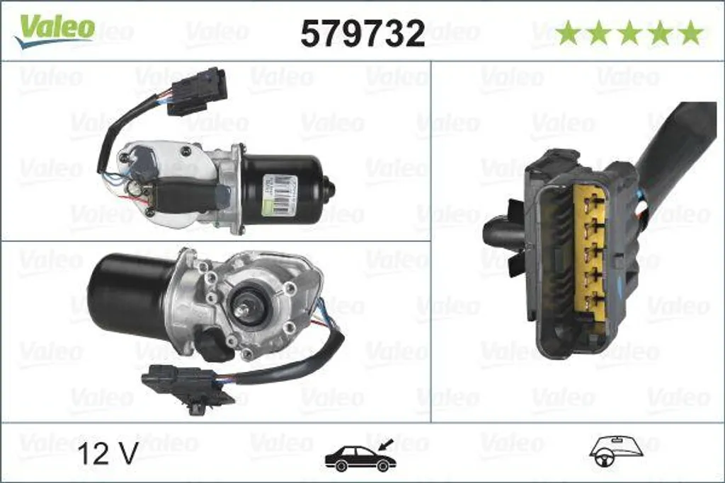 Moteur d'essuie-glace avant pour Renault Trafic et Opel Vivaro Valeo