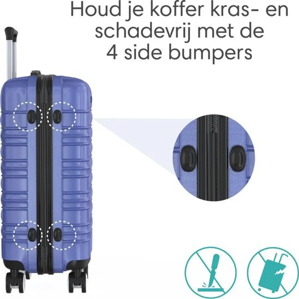 Set de 2 Valises à Roulettes Voyagoux AVALON Bleu pour Tout Voyage - 8